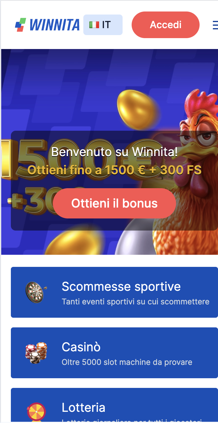 Screenshot app Winnita